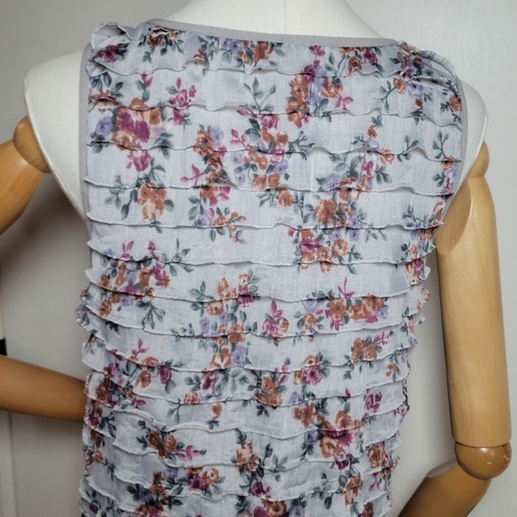 Free People Vintage Y2K Floral Ruffle Spring Dress Size Medium - Picture 10 of 12